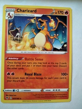 Charizard 025/185 rare non holo nm pokemon