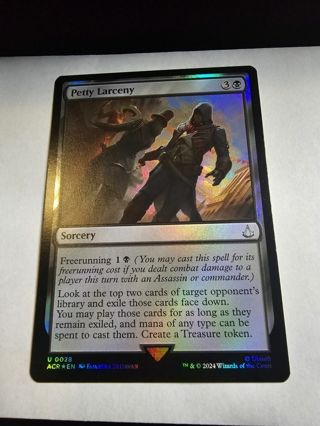 Magic the gathering mtg Petty Larceny foil card Assassins Creed