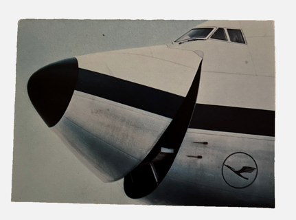 Vintage postcard unused: Lufthansa Smiling Plane original Germany