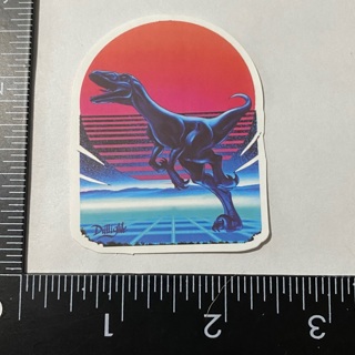 Dino sunset dinosaur large sticker decal NEW 