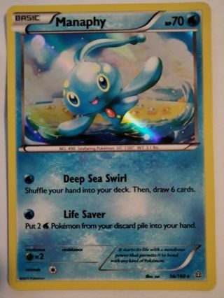 Manaphy 56/160 rare holo nm pokemon