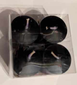 BLACK VOTIVES - QTY 4 - NEW - FREE SHIPPING