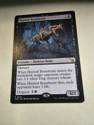 Magic the gathering mtg Hunted Bonebrute rare card Murder Karlov Manor