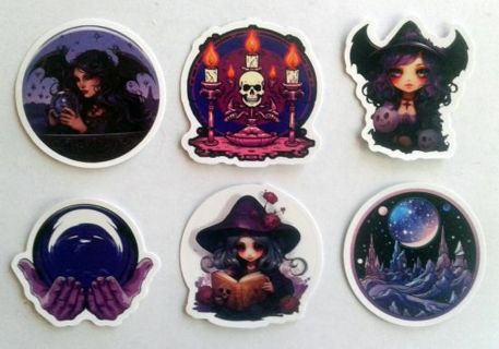 Six Magical Vinyl Stickers