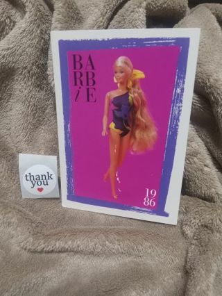 Barbie Card Printed 1990 USA