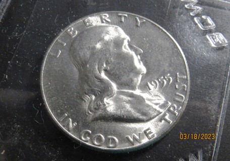 ★★ 1955 FRANKLIN HALF DOLLAR BU ★★ **KEY DATE** "90% SILVER"