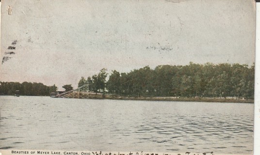 Vintage Used Postcard: GIN: Meyer Lake, Canton, OH