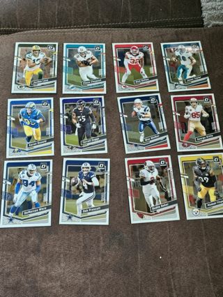 12 optic nfl card lot