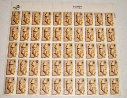 Scott #1437 San Juan, 450 Years,  Sheet of 50 Useable 8¢ US Postage Stamps