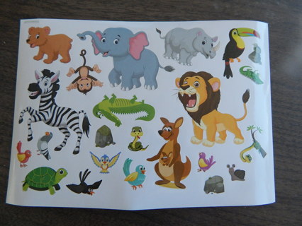 Fun new stickers.  SUPER Colorful JUNGLE ANIMALS stickers ~~ So cute!!