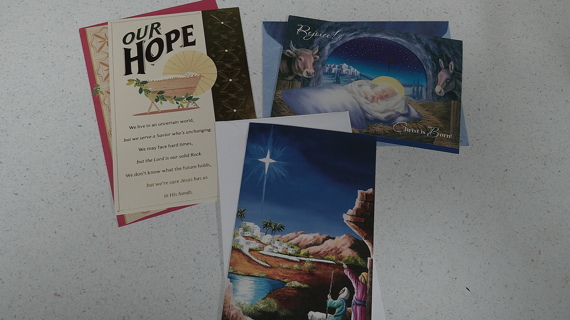 (3) Religious CHRISTMAS CARDS with Envelopes