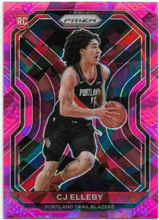 2020-21 PRIZM CJ ELLEBY PINK PRIZM REFRACTOR ROOKIE CARD