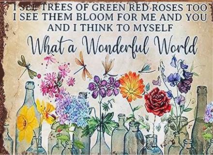 What a wonderful world - 3 x 5” MAGNET - GIN ONLY