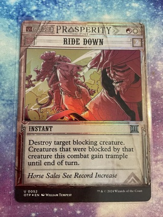 MTG Magic the Gathering Ride Down (52/87) Breaking News NM FOIL