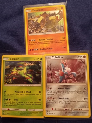 Set of 3 swords of justice pokemon cards