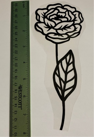 Vinyl rose decal in color of your choice …