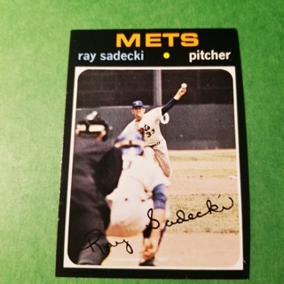 1971 Topps Vintage Baseball Card # 406 - RAY SADECKI - METS - NRMT/MT