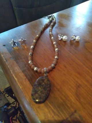 Vintage napier necklace with earringd