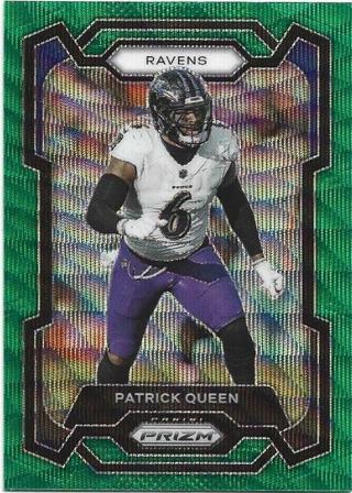 2023 PRIZM PATRICK QUEEN GREEN WAVE PRIZM REFRACTOR CARD