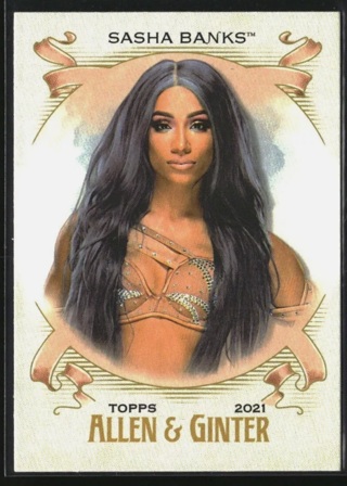 2021 WWE Heritage - Sasha Banks Allen & Ginter Insert AG-19