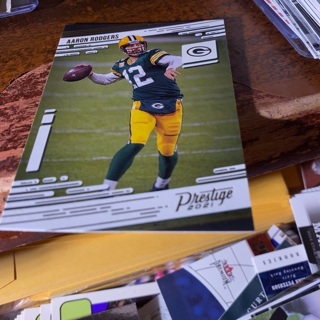 2021 panini prestige Aaron Rodgers football card 