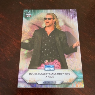 2021 Topps WWE - [Base] - Silver Foilboard #40 SmackDown - Dolph Ziggler Sends Otis into A Rage