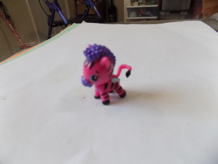 Hatchimals pink zebra purple hair & stripes 1 inch