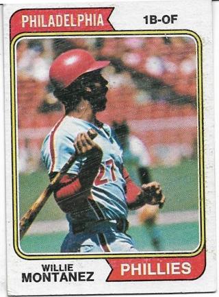 1974 TOPPS WILLIE MONTANEZ CARD