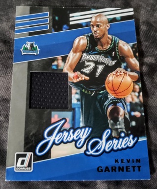 2019-20 Kevin Garnett Game Used Jersey Series #JS-KGT Timberwolves Donruss 