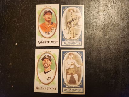 4 card lot minis, ginter