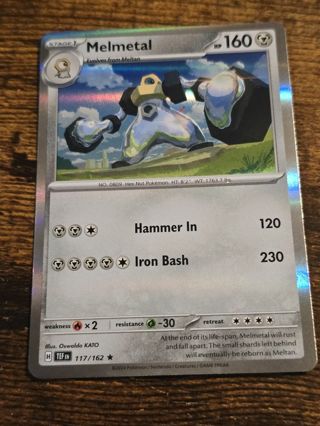 Pokemon Melmetal holo rare card 117/162