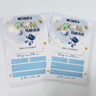 Out of This World 1st Birthday Party Invites Invitations