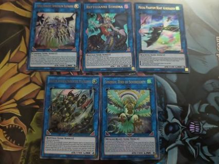 5 Mint Condition Ultra Rare Holo Yugioh cards Link