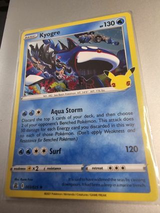 Pokemon Kyogre Celebrations 003/025