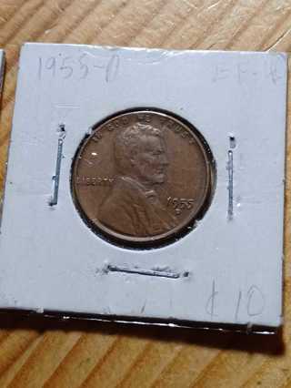 1955-D Lincoln Wheat Penny 1