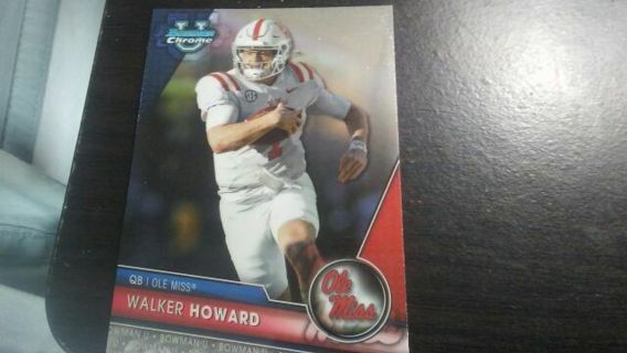 2023 BOWMAN CHROME ROOKIE WALKER HOWARD OLE MISS FOOTBALL CARD# 78