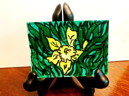 Original ACEO "Bursting Out" Painting, Signed