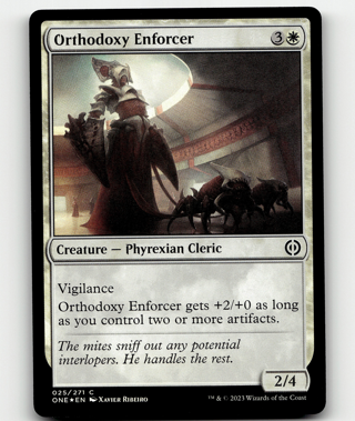 Magic the Gathering Orthodoxy Enforcer 025/ 271 FOIL Phyrexia: All Will Be 