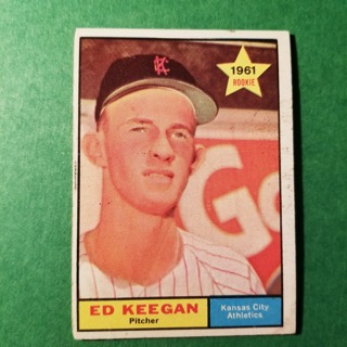 1961 - TOPPS EXMT - NRMT BASEBALL - CARD NO. 248 - ED KEEGAN ALLSTAR ROOKIE- A'S