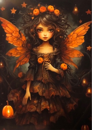 Halloween Fairy - 3 x 5” MAGNET - GIN ONLY