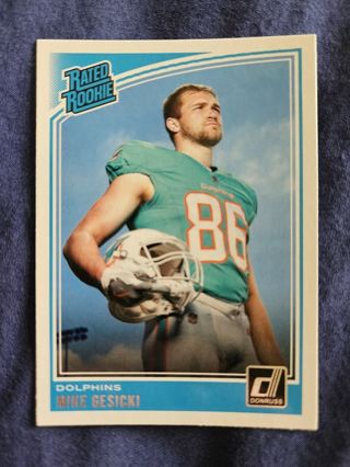 2018 Donruss Rated Rookie Mike Gesicki