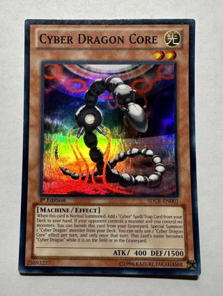 YuGiOh! Cyber Dragon Core - SDCR-EN001 - Holographic Super Rare Card - 1st Edition