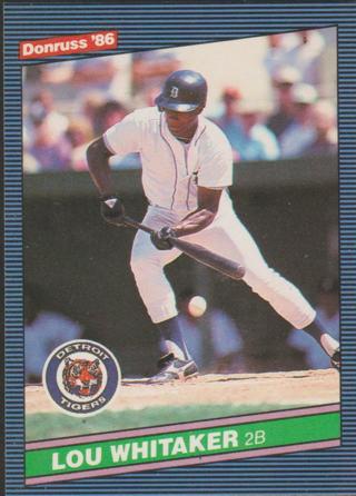 1986 Donruss Lou Whitaker Detroit Tigers #49