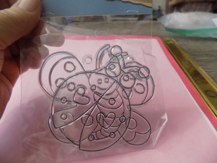 NIP Butterfly and Lady bug suncatcher ready to paint