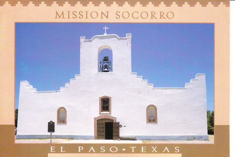 Vintage Postcard Mission Socorro, NM