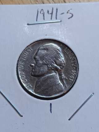 1941-S Jefferson Nickel! 8.1