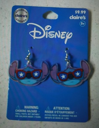 Disney Stitch Earrings by Claire's NEW