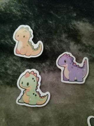 3pc Dinosaur stickers random picked