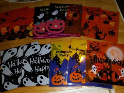 Halloween cello bags 15 pc 10 ×3 refunds regular mail very nice quality