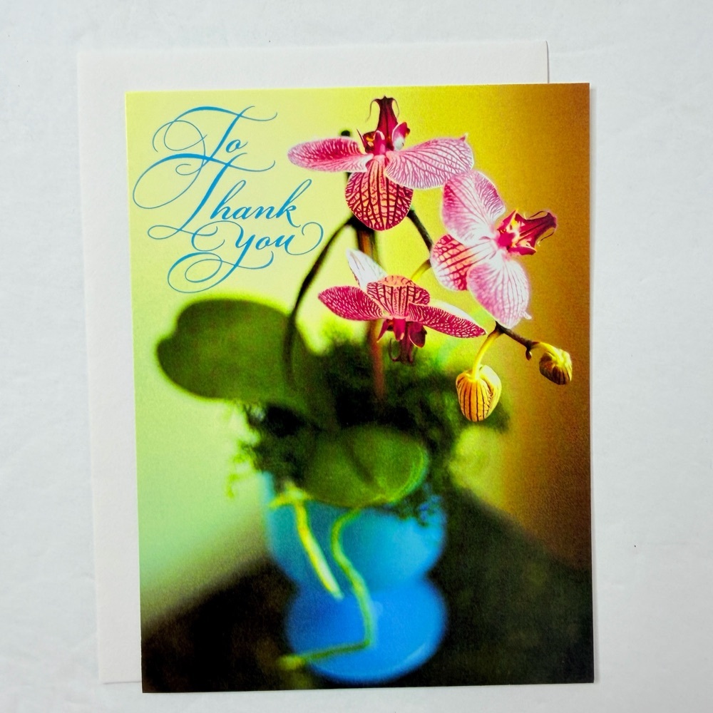 Free: Orchid Thank You Note Greeting Card 